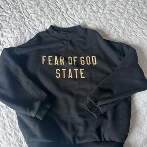 Essentials Black Crewneck Sweater